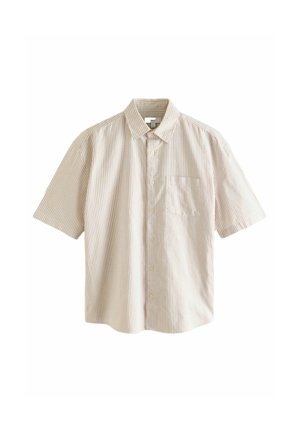 Next STRIPE SHORT SLEEVE OXFORD REGULAR FIT - Marškiniai - natural
