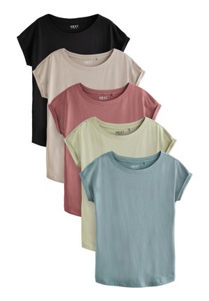 CAP SLEEVE T-SHIRTS 5 PACK  - REGULAR FIT - Camiseta básica - multi