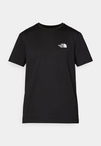 Tricou din bumbac negru, cu mâneci scurte, decolteu rotund și un logo alb pe partea stângă a pieptului. Textură moale și croială clasică.
