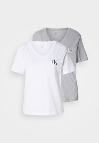 LOGO TEE 2 PACK - Jednoduché tričko - white / heroic grey heather