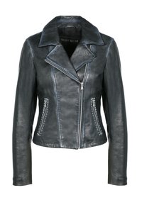 Freaky Nation Leren jas - black silver