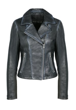 Freaky Nation Leren jas - black silver