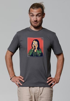 MONA LISA SCREAM - T-shirt imprimé - anthracite