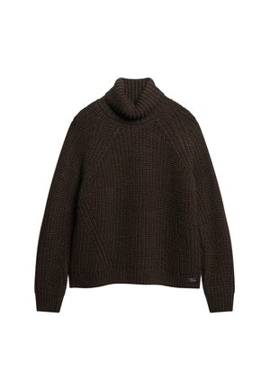 Superdry & Co, SLOUCHY STITCH ROLL NECK - Maglione - coco marl