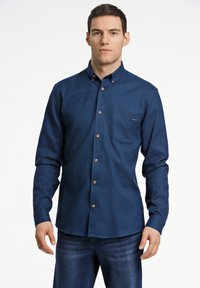 Lindbergh BRUSHED HERRINGBONE L S - Camicia - navy