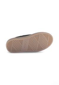 Brown rubber sole with textured grip, featuring a hexagonal pattern and diagonal ridges. Brand name "Gabor" printed on the side.