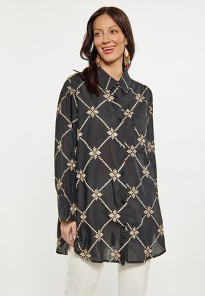 usha Button-down blouse - schwarz