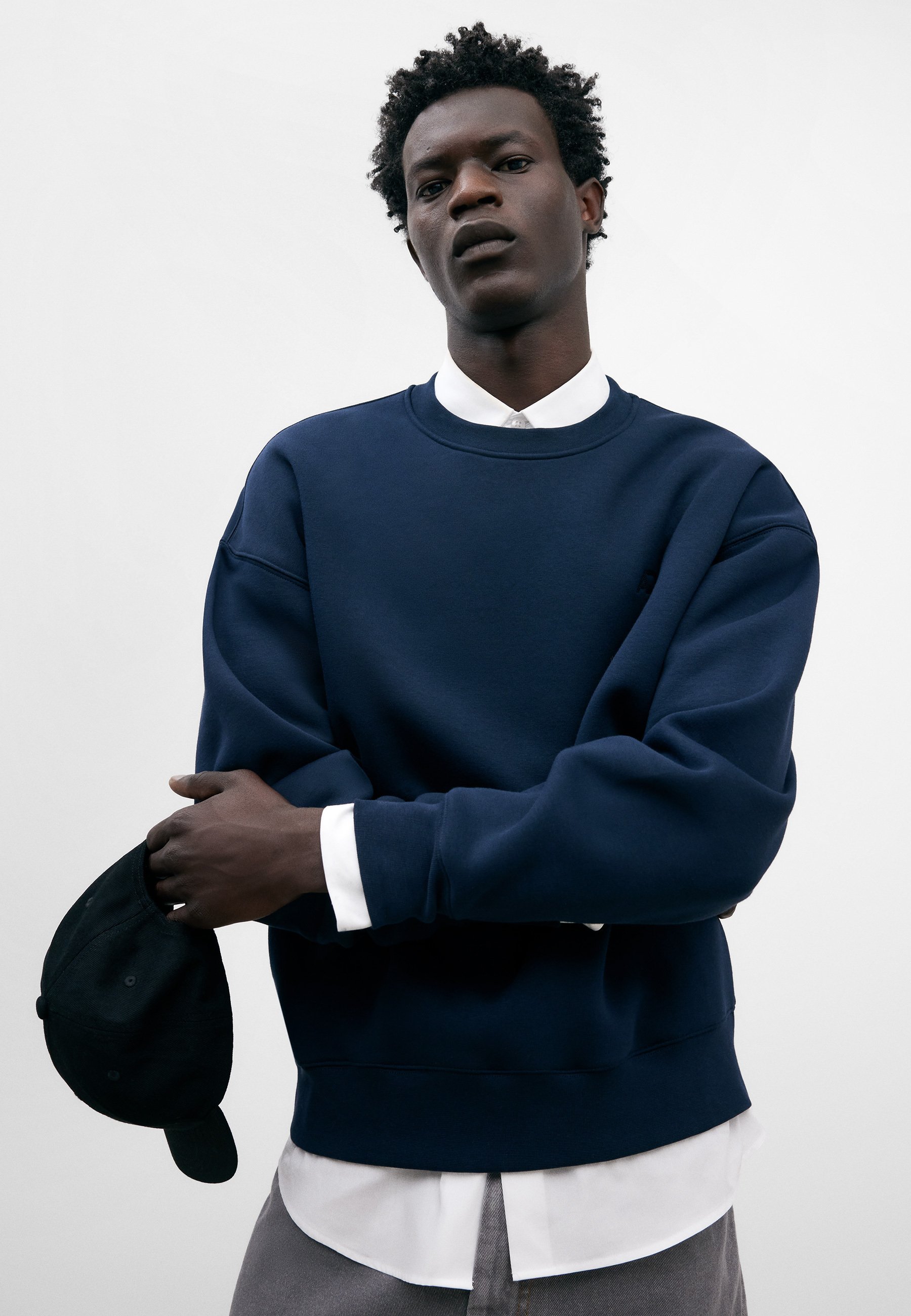 ADOLFO DOMINGUEZ CREW NECKLINE - Sweatshirt - navy blue/bleu - ZALANDO.FR