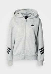 Športna jopa s kapuco na zadrgo - medium grey heather