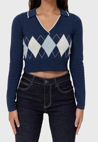 Stradivarius Strickpullover - dark blue