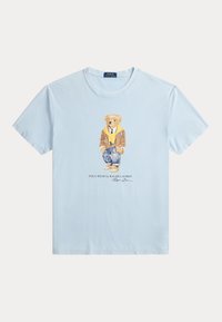 CUSTOM SLIM FIT POLO BEAR T-SHIRT - Potiskana majica - southport blue/heritage bear