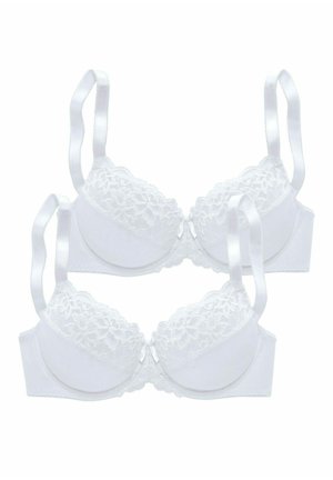 LASCANA, PETITE FLEUR BY LASCANA WIRE BRA 2 PACK - Underwired bra - weiß + weiß