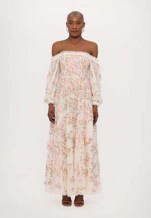LUNARIA WREATH OFF SHOULDER LONG SLEEVE GOWN - Vestido de fiesta - cream