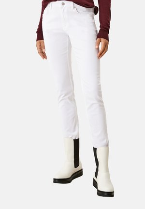SLIM TWILL STRETCHBROEK - Slim fit jeans - white