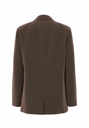 Pieces, PCBOZZY LS LOOSE STRIPED BLAZER NOOS BC - Manteau court - hot fudge