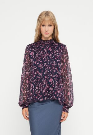 VIFALIA HIGH NECK - Blouse - black/purple