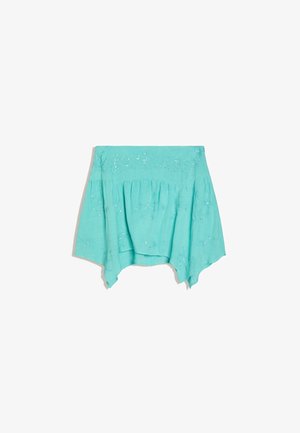 Bershka, sukňa v tvare A - turquoise