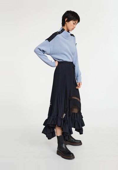 Claudie Pierlot SELODE - Veckad kjol - marine