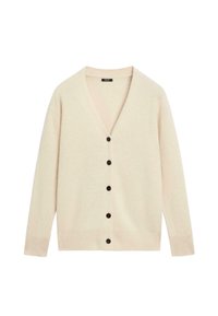 V-NECK WITH BUTTONS - Cardigan - mottled beige