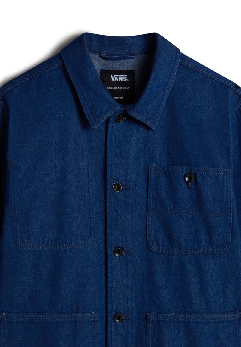 Vans DRILL CHORE - Džínová bunda - indigo rinse