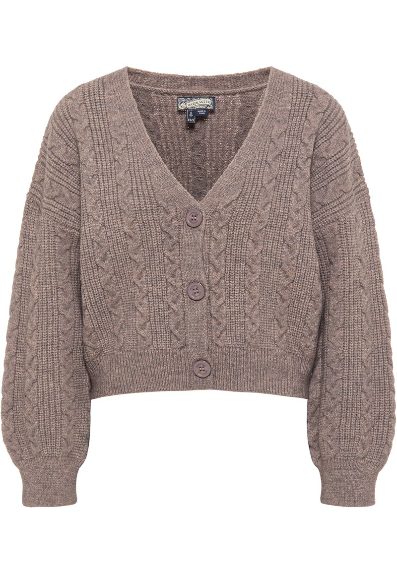 Damen Strickjacken | DreiMaster DREIMASTER INCUS Strickjacke schlammbraun melange/braun meliert - AW54912 Damen Strickjacken | DreiMaster DREIMASTER INCUS Strickjacke schlammbraun melange/braun meliert - AW54912