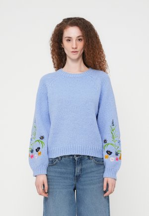 VMASTER O NECK PULLOVER - Jersey de punto - brunnera blue