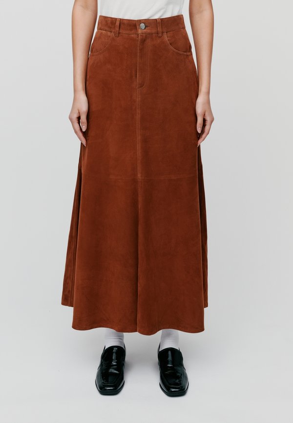 LACY - Lederrock - tiefes cognac