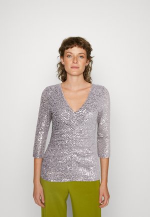 Swing SEQUINS - Μπλούζα με μακριά μανίκια - silver shadow