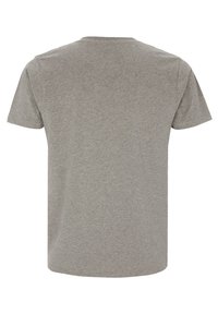 Gray short-sleeve T-shirt with a round neck. Made of a soft, textured fabric. Simple design with no visible logos or patterns.