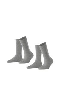 Graue Baumwollsocken, mit gerippter Textur, in verschiedenen Längen: kniehoch und knöchellang. Mit einem kleinen Logodetail an der Seite gestaltet.