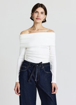 A SPALLE SCOPERTE - Langarmshirt - bianco lana