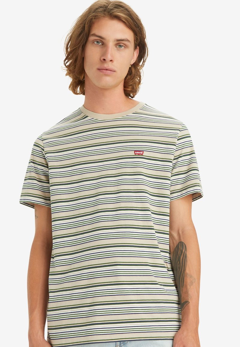 Levi's® - ORIGINAL TEE - Navadna majica - rings stripe feather grey, Povečajte