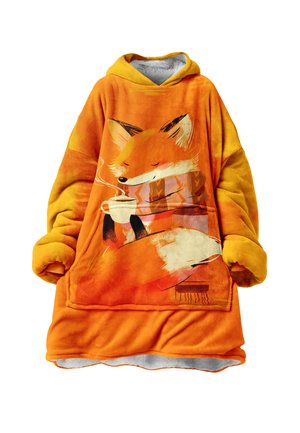 Mr. GUGU & Miss GO, Huggie Blanket COFFEE FOX - Bademantel - orange