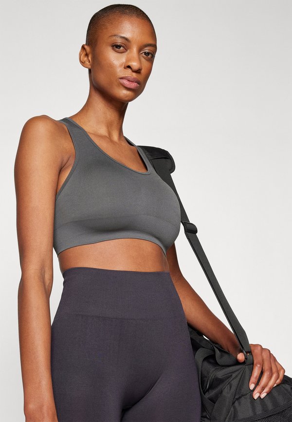 ONPDAISY-2 SEAM BRA  - Medium support sports bra - dark shadow4