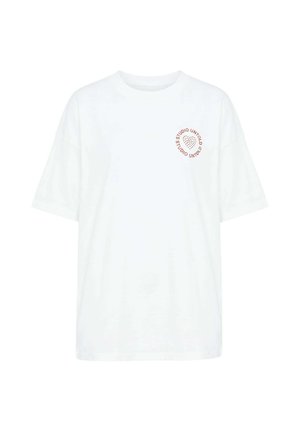 Studio Untold, T-SHIRT, RHINESTONES ON THE BACK, ACID WASH - T-shirt print - off white
