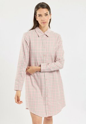 COMFORT - Chemise de nuit / Nuisette - carreaux silver/pink natur