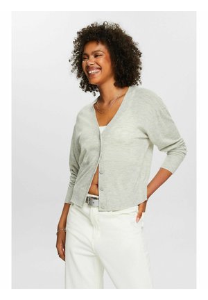 Esprit ESPRIT SWEATERS CARDIGAN - Vest - light grey/lichtgrijs