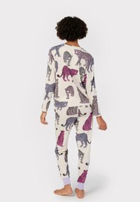 Chelsea Peers SET LEOPARD PRINT - Conjunto de pijama - off white