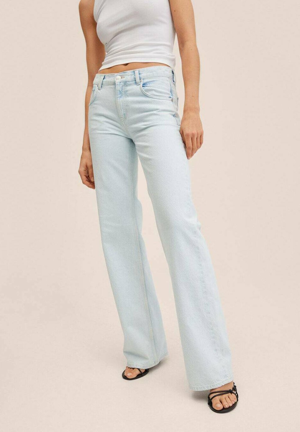 Mango ELOISE - Vaqueros a campana - rozbielony niebieski/azul - Zalando.es