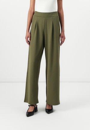 TOM TAILOR DENIM PLEATED PANTS - Stoffhose - grape leaf green