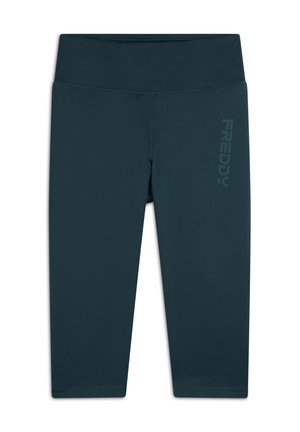CORSARO CON LOGO GLITTER - Leggings - dark sea
