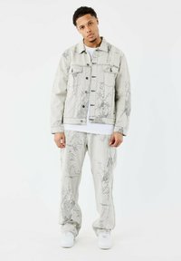 Project X Paris MOTIF VÉGÉTAL - Vaqueros rectos - gris clair