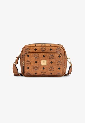 MCM, AREN UMHÄNGETASCHE IN VISETOS UNISEX - Schoudertas - cognac