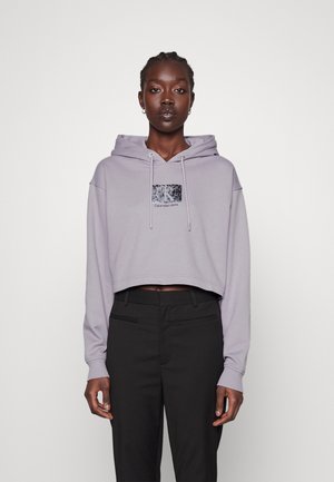 Calvin Klein Jeans PRINTED BOX CROPPED HOODIE - Hoodie - lavender aura