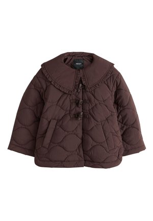 Next, REGULAR FIT - SHOWER RESISTANT FRILL COLLAR QUILTED JACKET . - Vinterjakker - chocolate brown