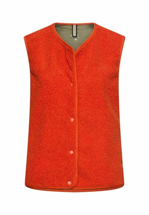 camel active, TEDDY WESTE MIT SEITLICHEN EINGRIFFTASCHEN - Vest - pumpkin