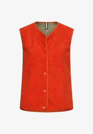 camel active, TEDDY WESTE MIT SEITLICHEN EINGRIFFTASCHEN - Vest - pumpkin