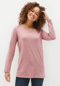 Next LONGLINE LONG SLEEVE CREW NECK TOP - Pikkade varrukatega topp - rose pink
