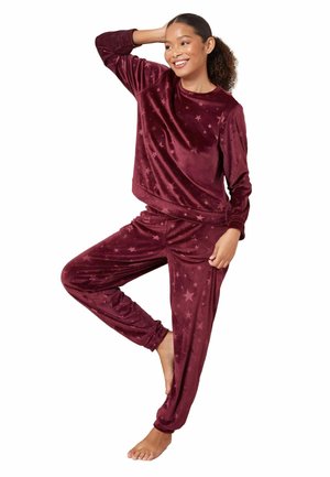 REGULAR FIT - STAR EMBOSSED  SET  - Set lenjerie de noapte - burgundy red