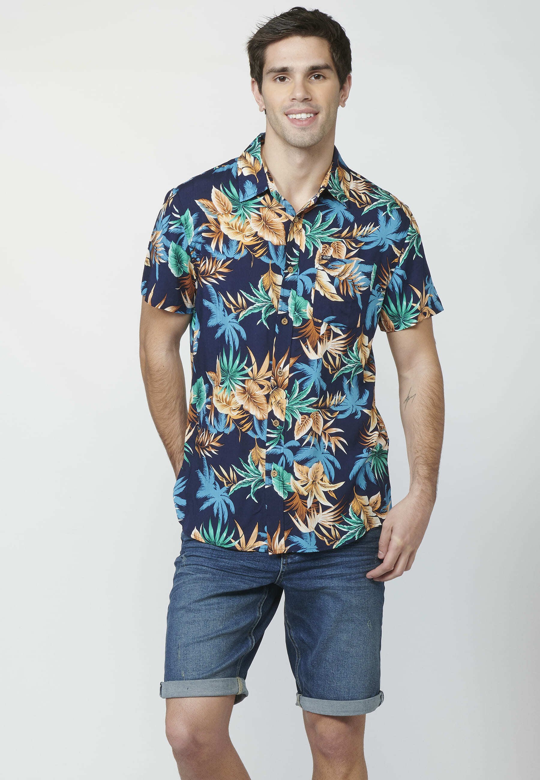 Koroshi MANGA CORTA - Camisa - navy/azul marino - Zalando.es